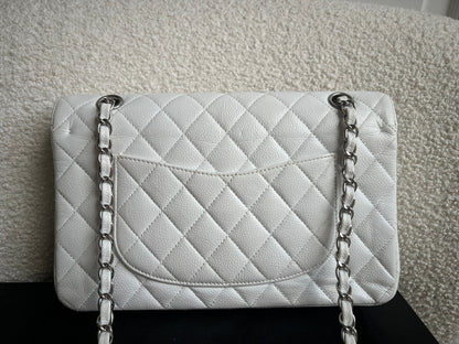 Chanel Medium Classic Flap in White Caviar (RRP £9090)