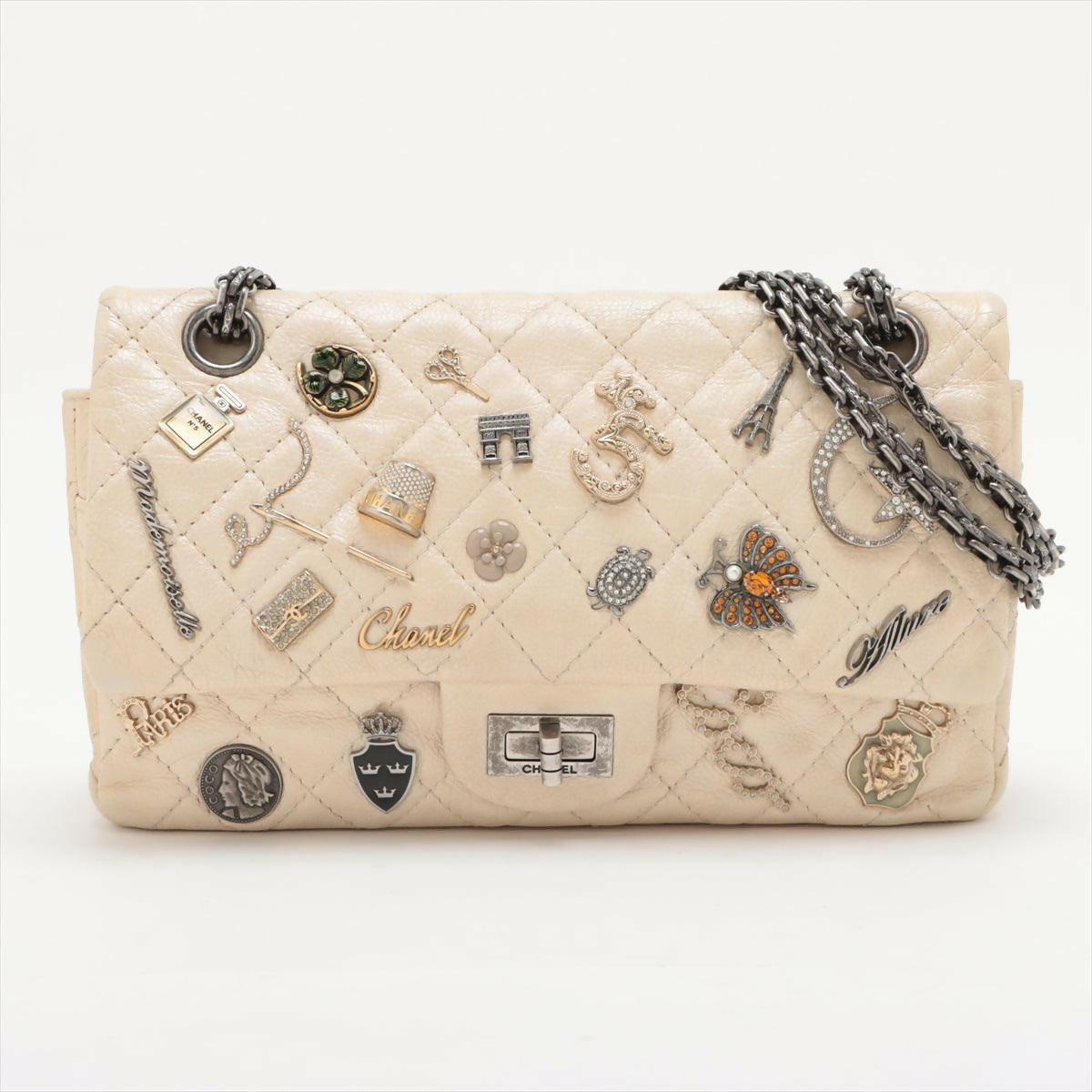Chanel Quilted Leather Limited Edition Lucky Charm Reissue 2 55 Classic Flap Bag
