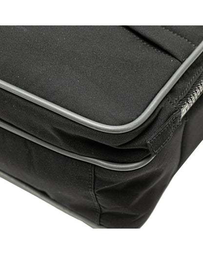 Nylon Front Pocket Crossbody Bag with Adjustable Strap and Zip Closures