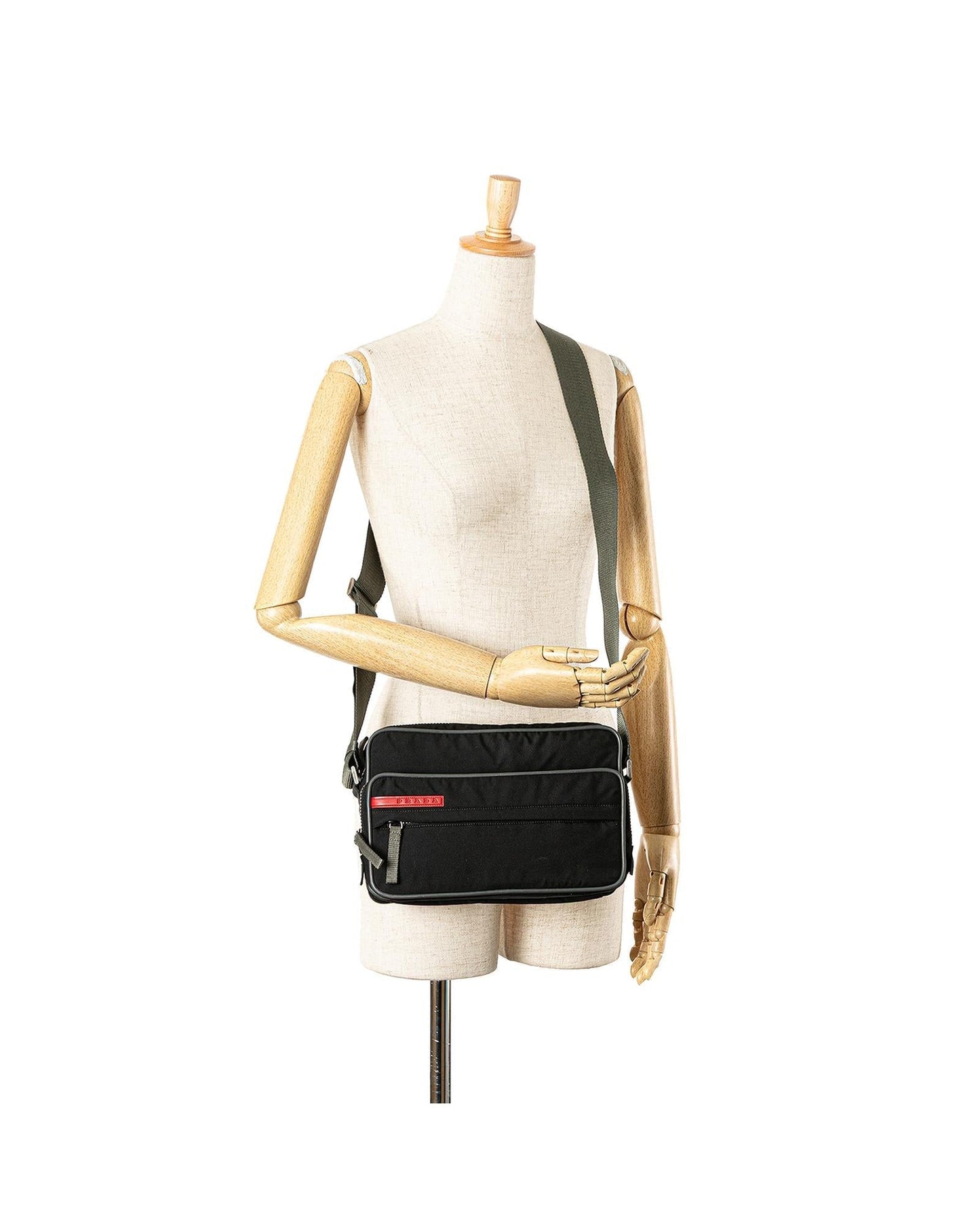Nylon Front Pocket Crossbody Bag with Adjustable Strap and Zip Closures