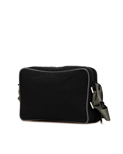 Nylon Front Pocket Crossbody Bag with Adjustable Strap and Zip Closures