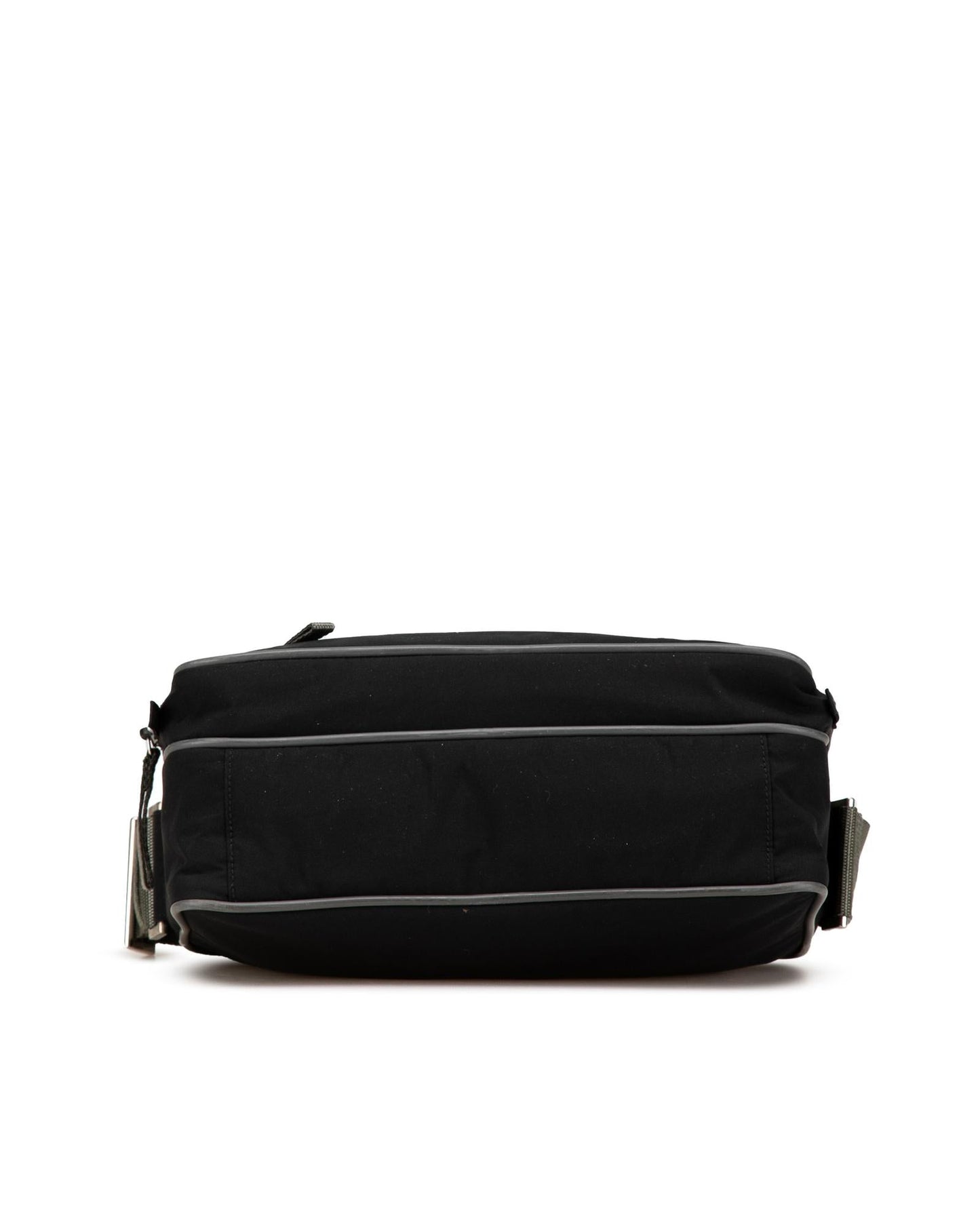 Nylon Front Pocket Crossbody Bag with Adjustable Strap and Zip Closures