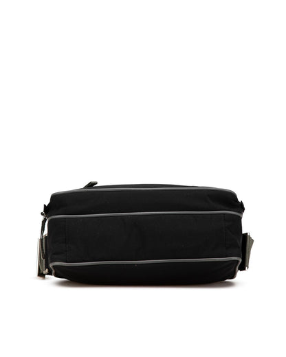 Nylon Front Pocket Crossbody Bag with Adjustable Strap and Zip Closures