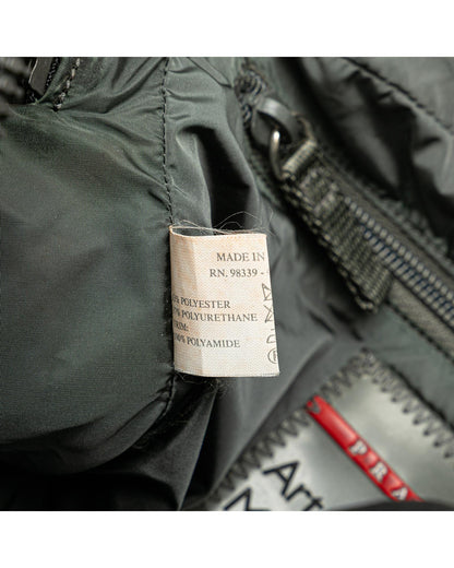 Nylon Front Pocket Crossbody Bag with Adjustable Strap and Zip Closures