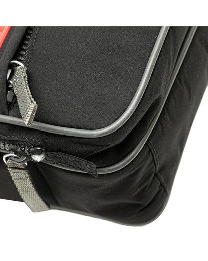 Nylon Front Pocket Crossbody Bag with Adjustable Strap and Zip Closures