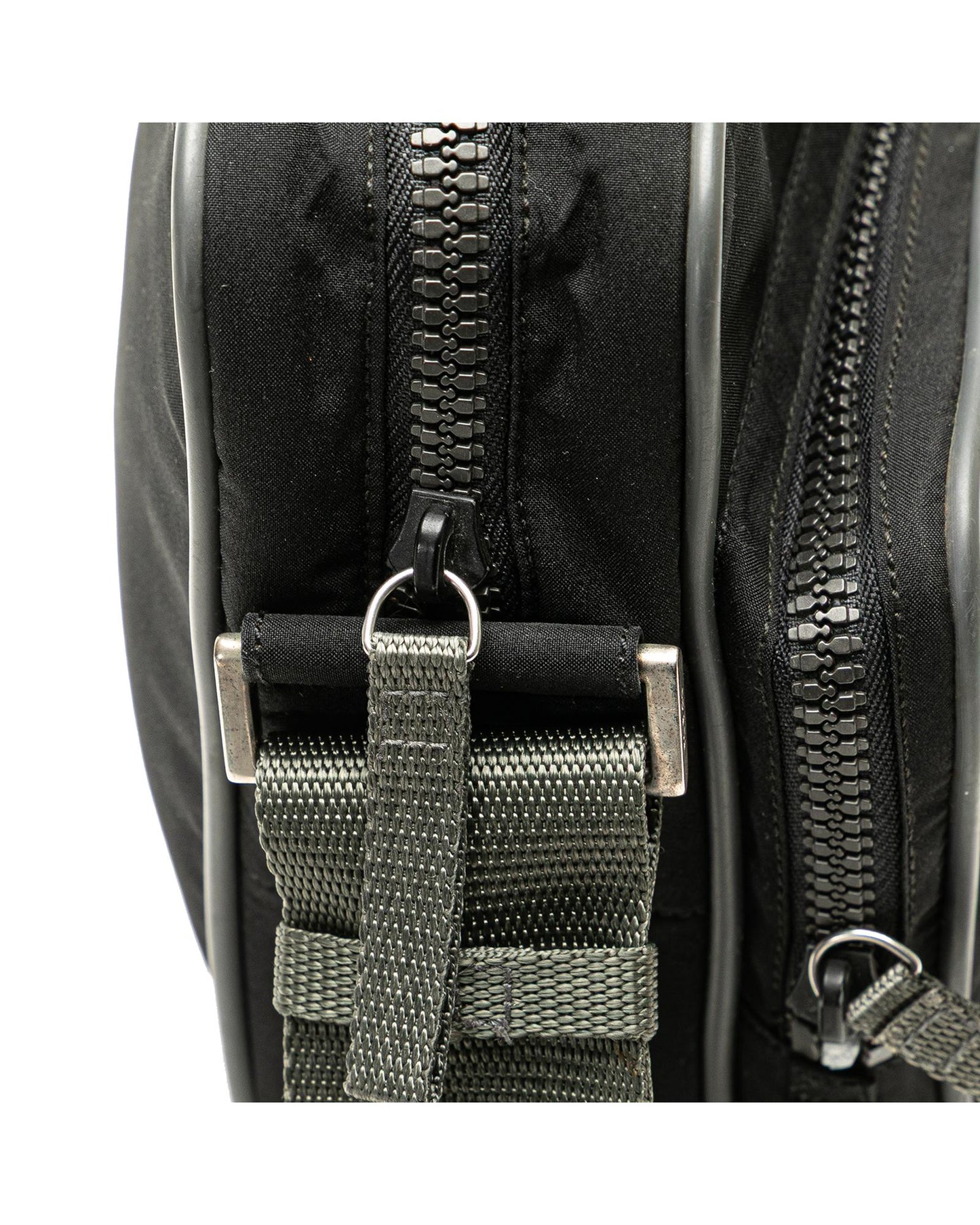 Nylon Front Pocket Crossbody Bag with Adjustable Strap and Zip Closures