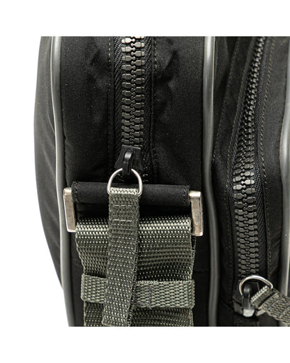 Nylon Front Pocket Crossbody Bag with Adjustable Strap and Zip Closures