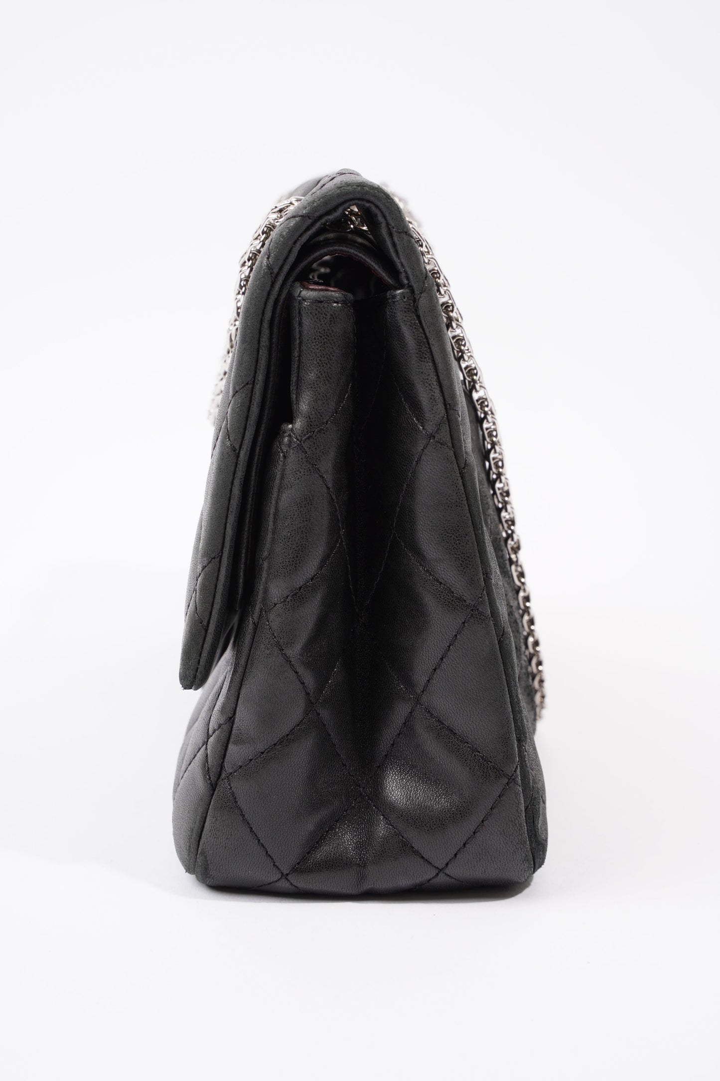 Chanel 2 55 Reissue Flap Black Calfskin Leather