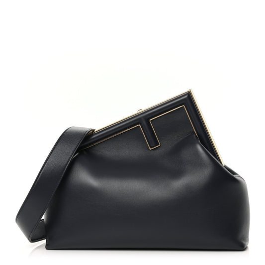 Fendi Shiny Nappa Medium Fendi First Navy