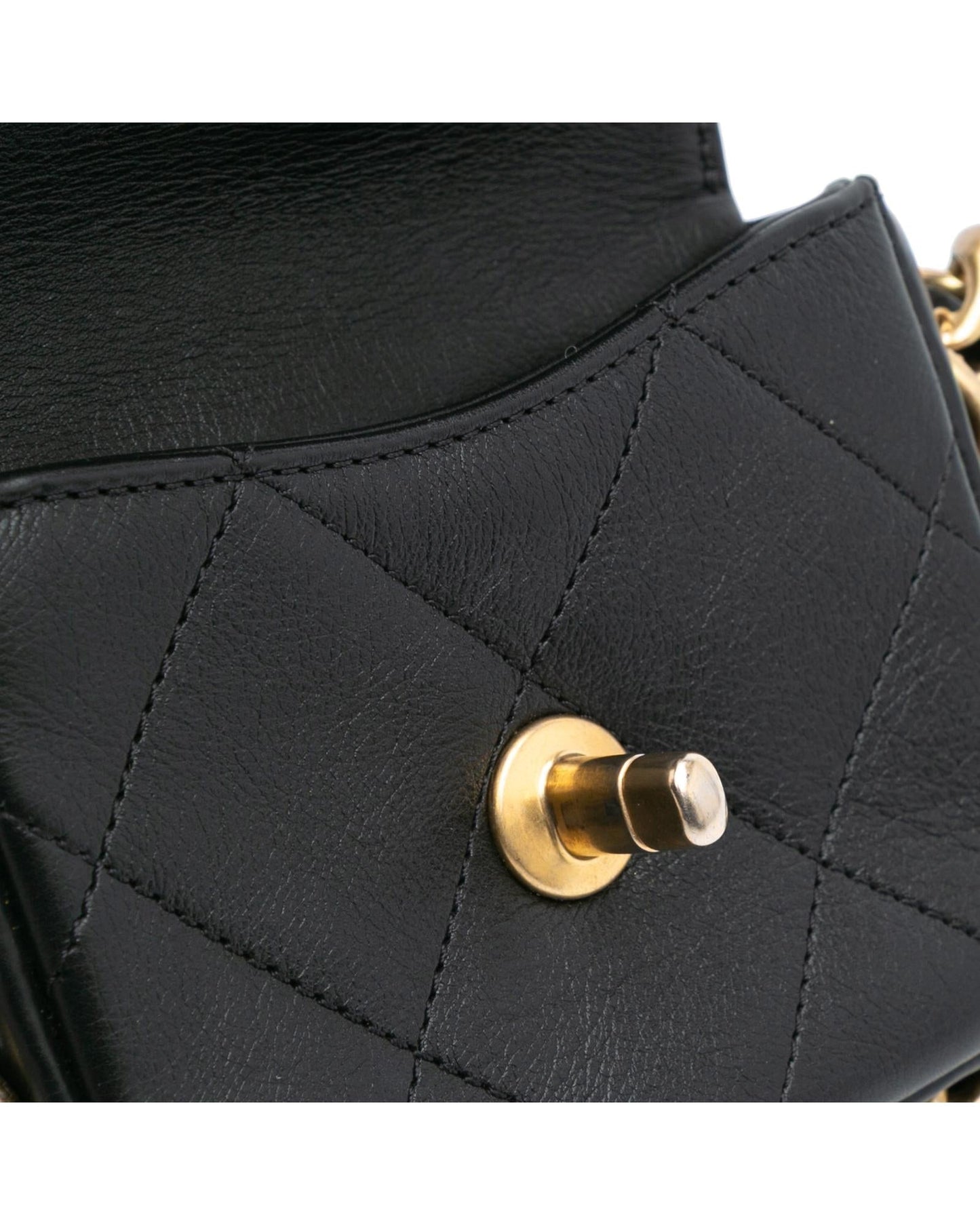 Quilted Leather Chain Flap Crossbody Bag
