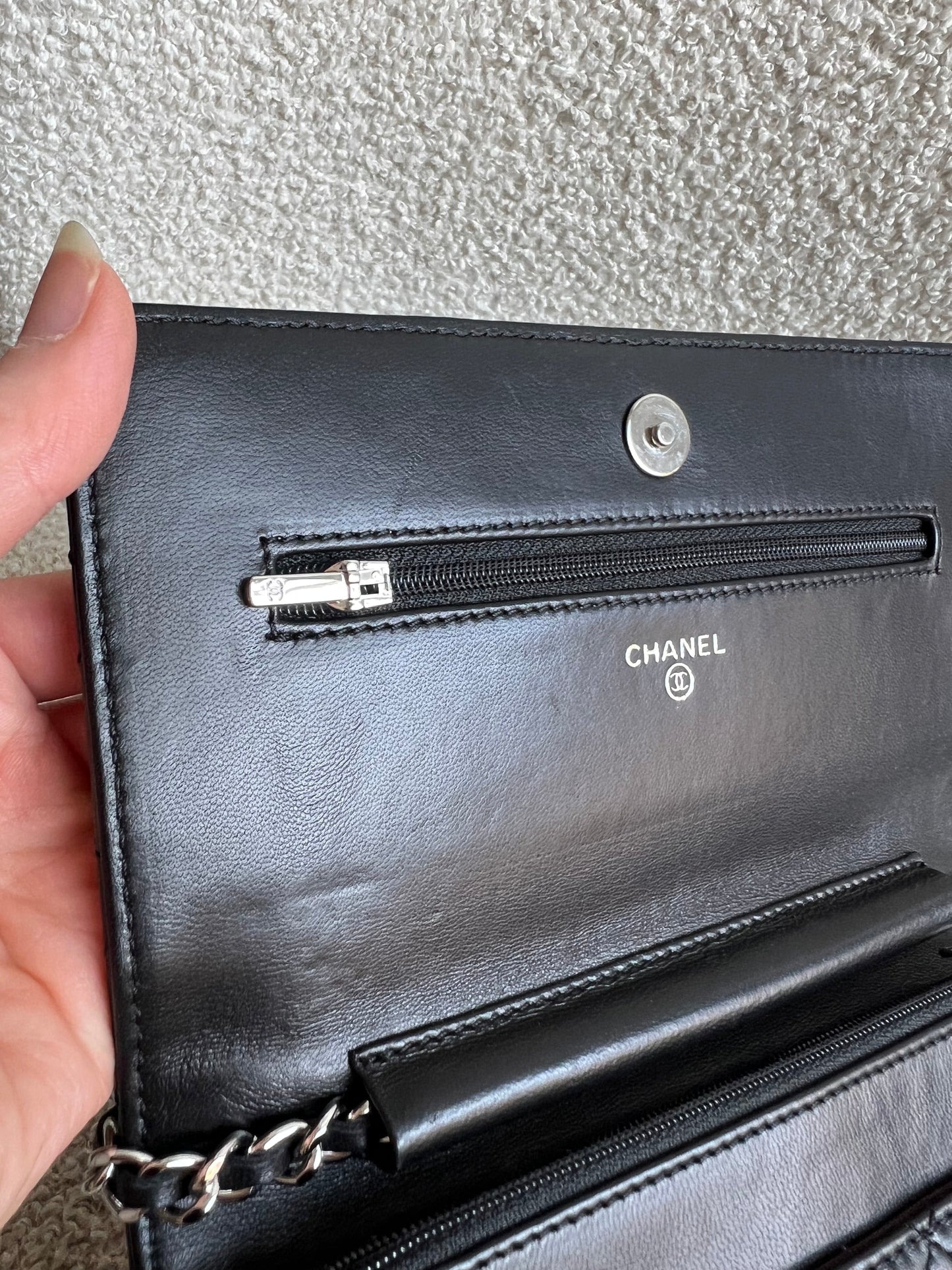 Chanel Wallet on Chain in Black Lambskin Silver Hardware (RRP £2,930)