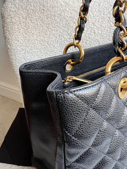 Chanel Black Caviar Grand Shopper Tote Gold Hardware (GST)