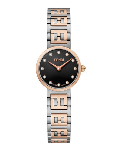 Fendi Womens Two Tone 19mm Bracelet Fashion Watch