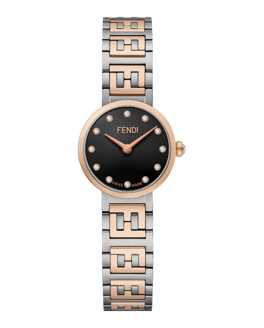 Fendi Womens Two Tone 19mm Bracelet Fashion Watch