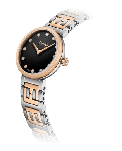 Fendi Womens Two Tone 19mm Bracelet Fashion Watch
