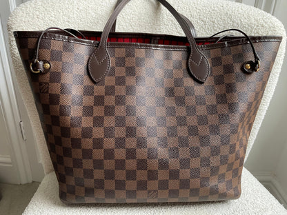 Louis Vuitton Neverfull MM Damier Ebene Cherry Interior (RRP £1,430)