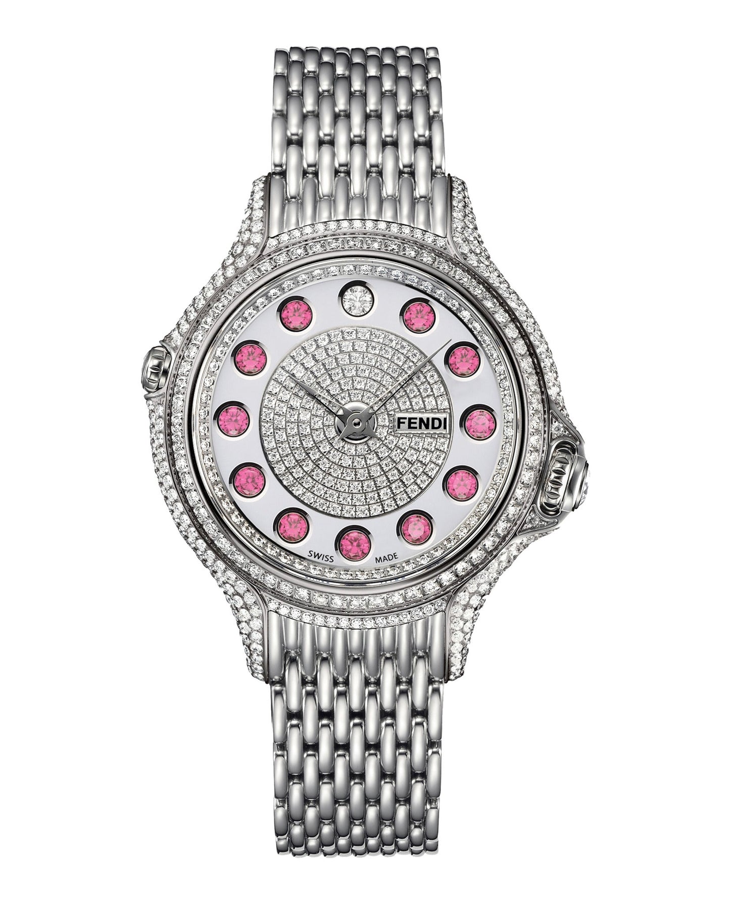 Fendi Womens Stainless Steel 38mm Bracelet Fashion Watch