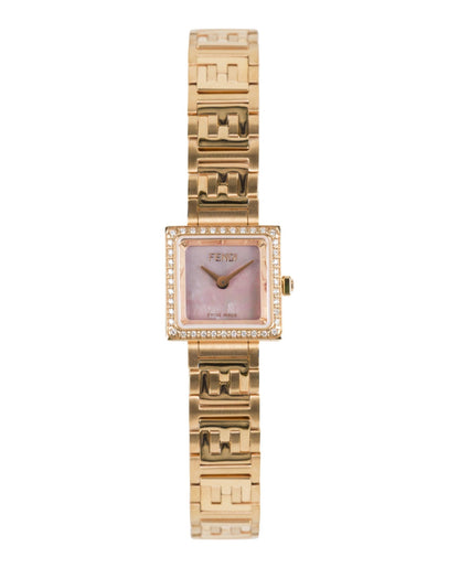 Fendi Womens Rose Gold 16mm Bracelet Fashion Watch