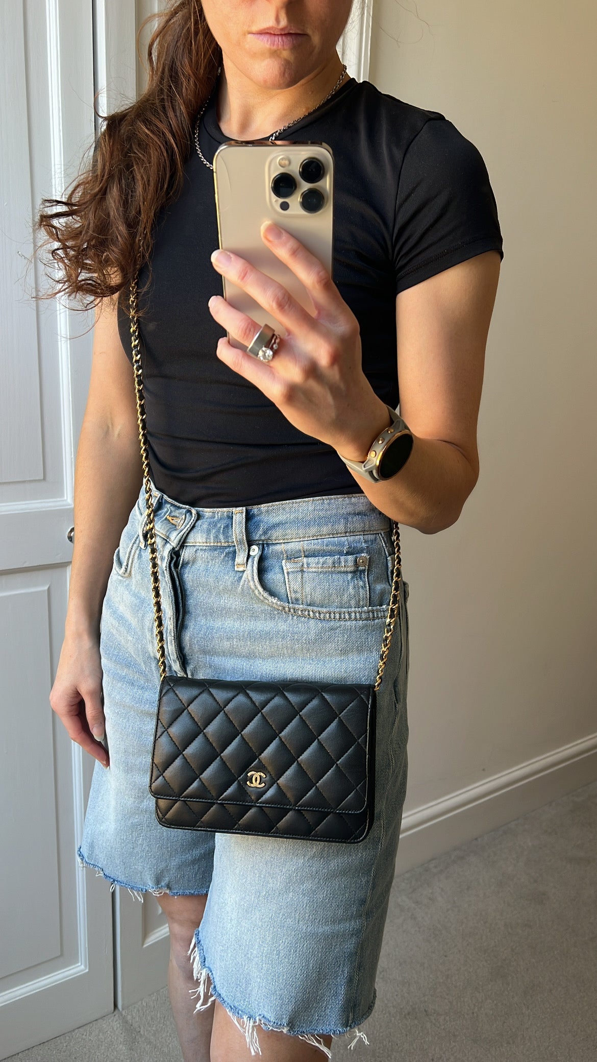 Chanel Wallet on Chain in Black Lambskin Gold Hardware (RRP £2,930)