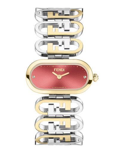 Fendi Womens Two Tone 14.8mm Bracelet Fashion Watch
