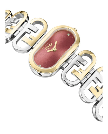 Fendi Womens Two Tone 14.8mm Bracelet Fashion Watch