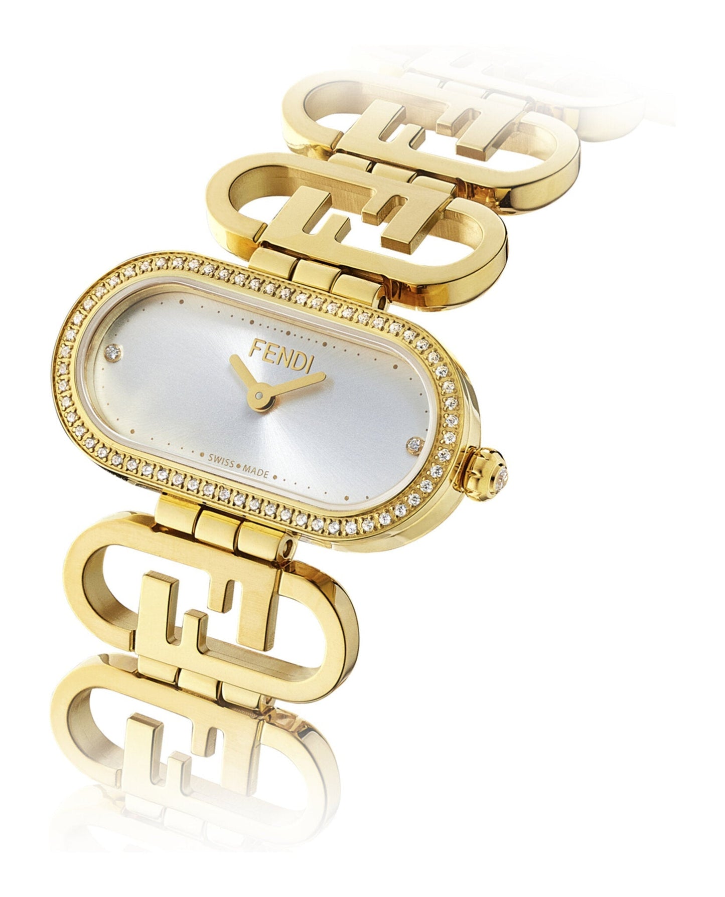 Fendi Womens Gold 14.8mm Bracelet Fashion Watch