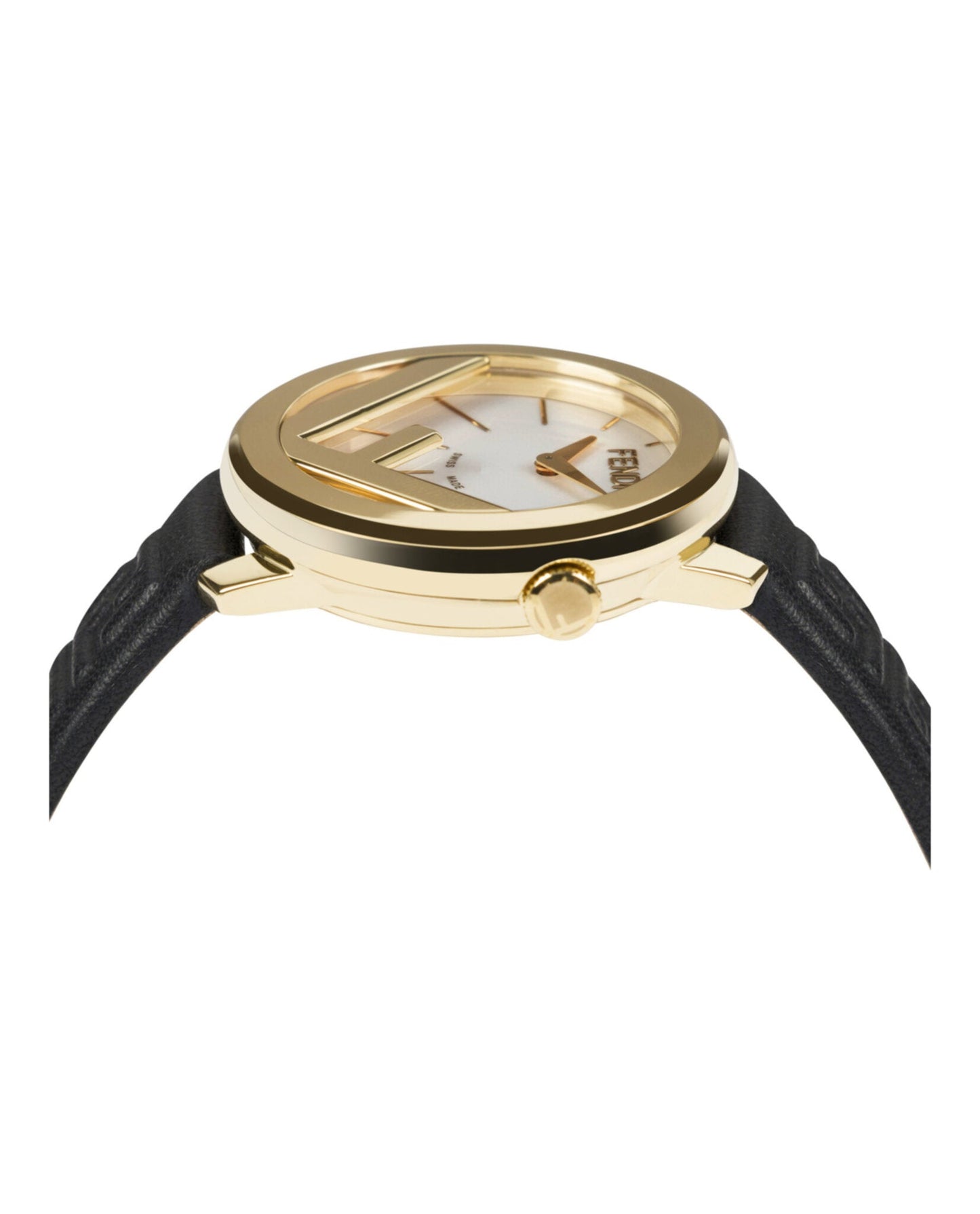 Fendi Womens Gold 28mm Strap Fashion Watch