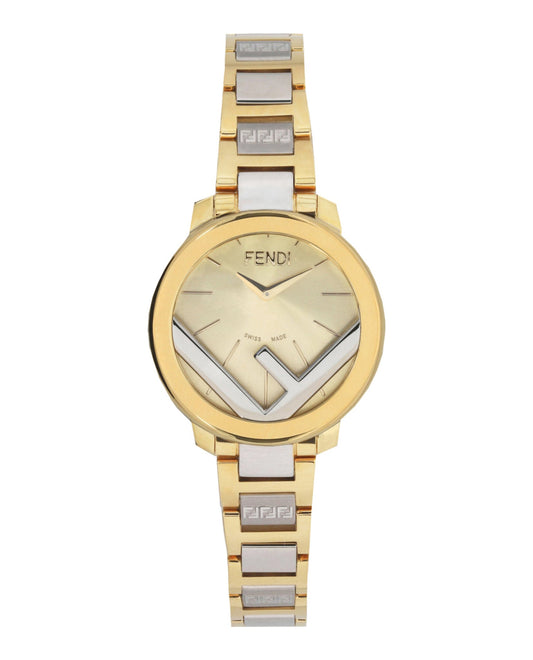 Fendi Womens Two Tone 28mm Bracelet Fashion Watch