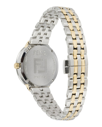 Fendi Womens Two Tone 30mm Bracelet Fashion Watch