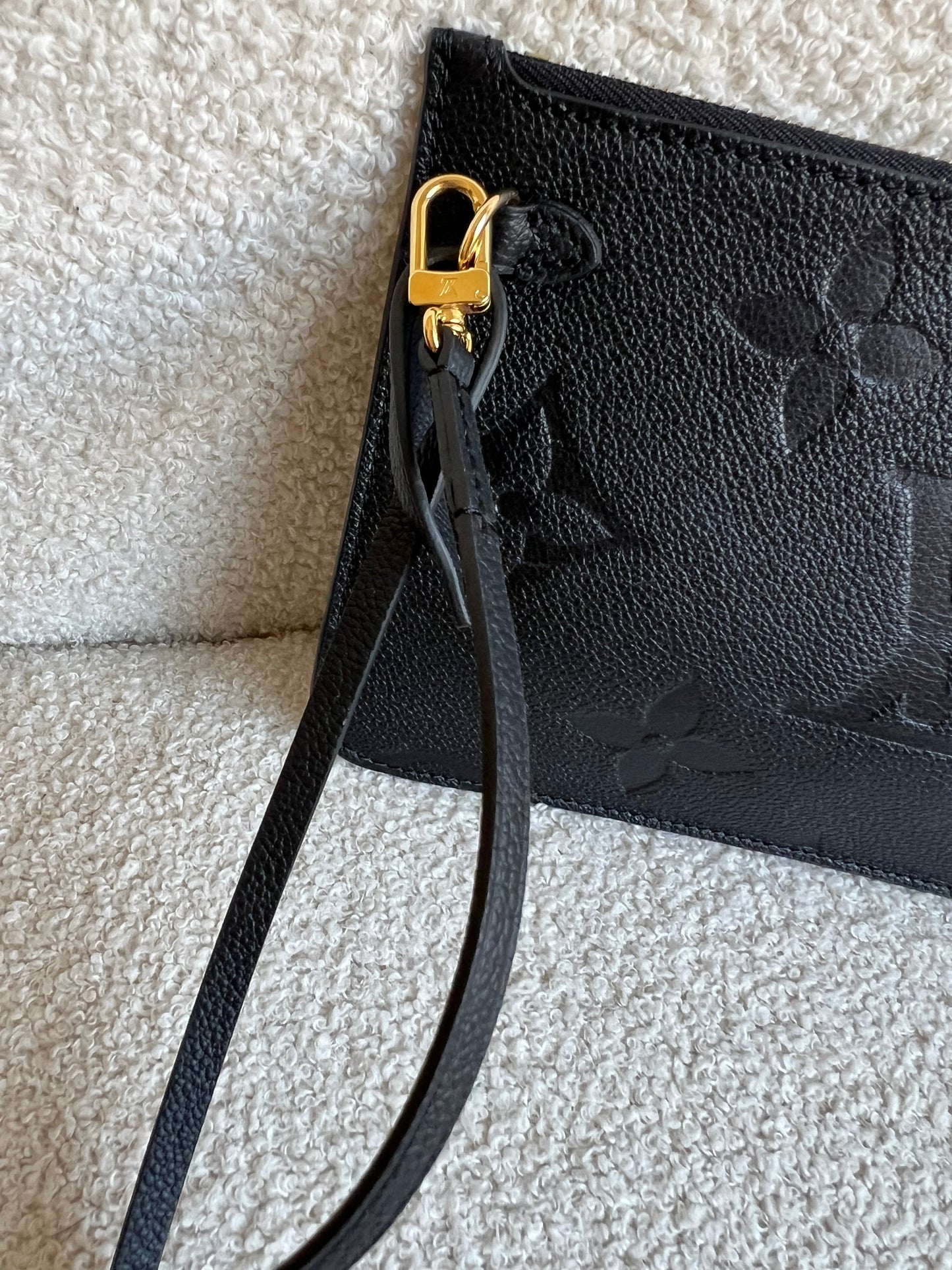 Louis Vuitton Pouch (from Neverfull) Black Empreinte