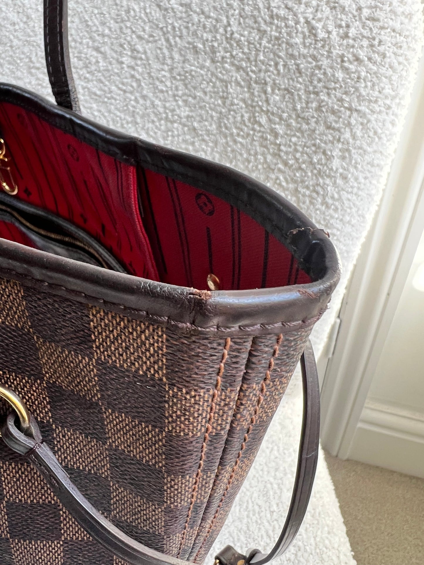 Louis Vuitton Neverfull MM Damier Ebene Cherry Interior (RRP £1,430)