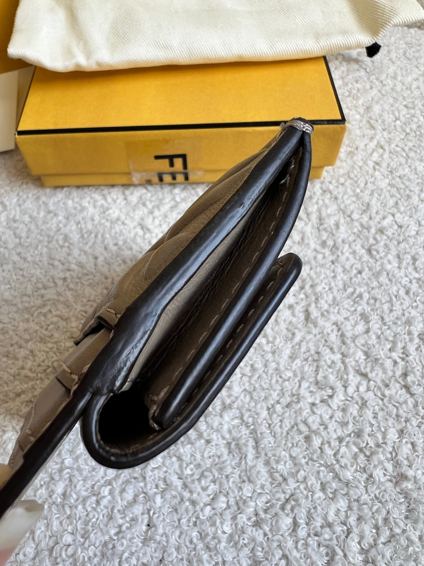 Fendi Grey Baguette Card Holder (RRP £320)