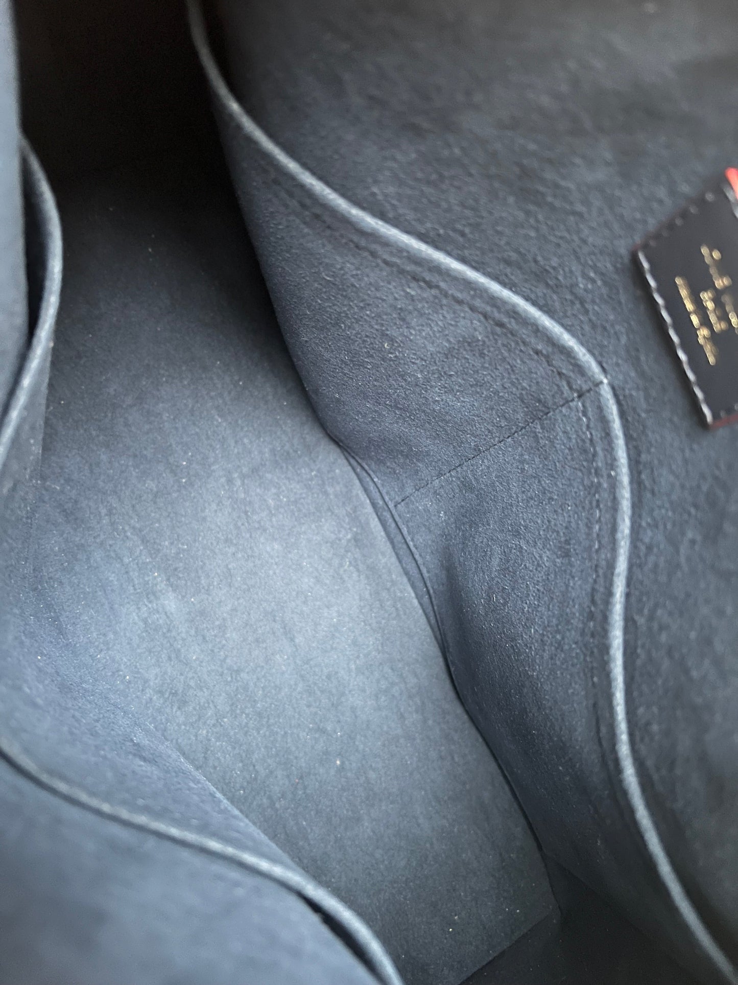 Louis Vuitton V Tote MM Navy Empreinte (RRP £2,390)