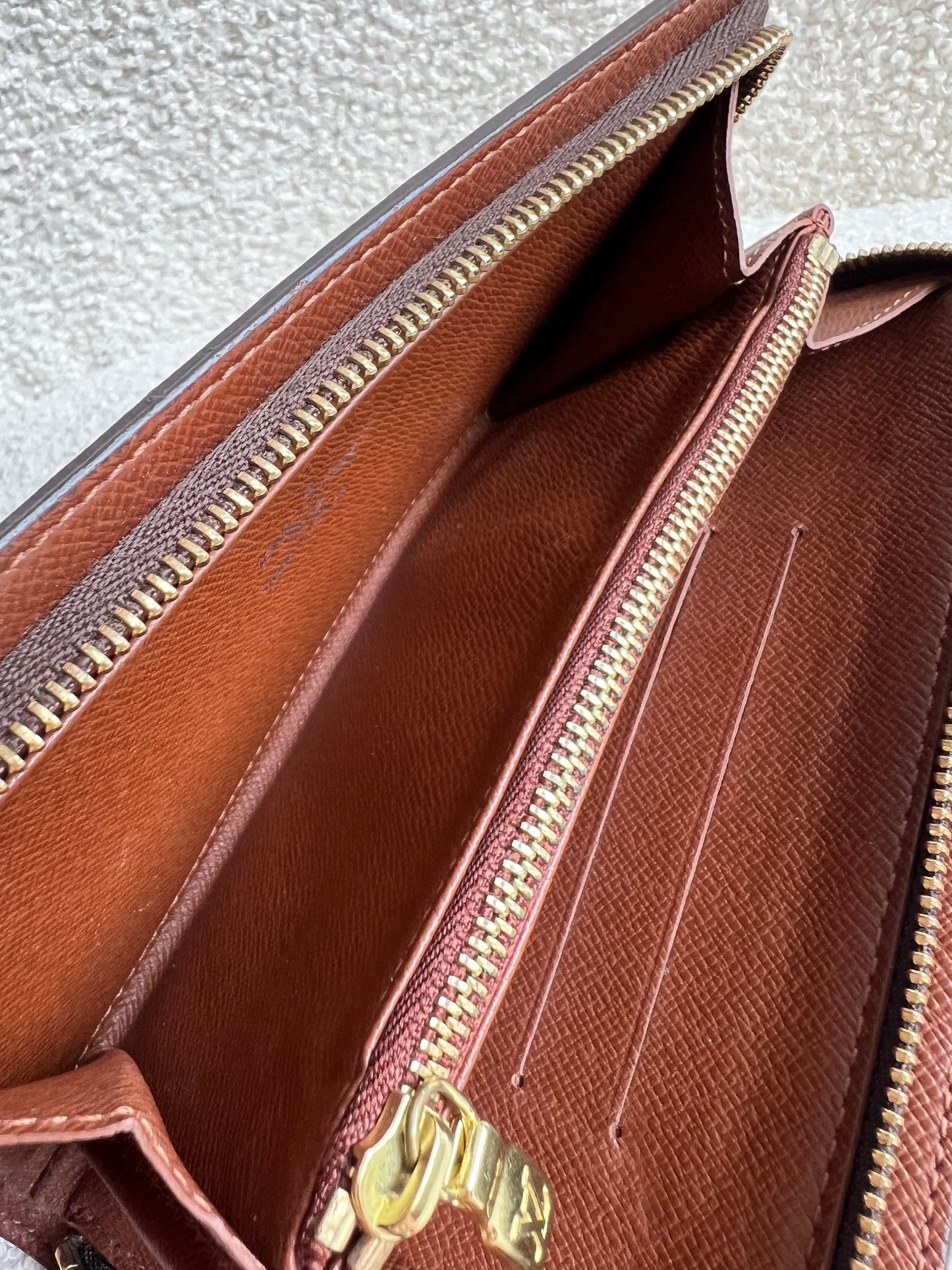Louis Vuitton Porte Monnaie Zip Around Long Wallet in Monogram