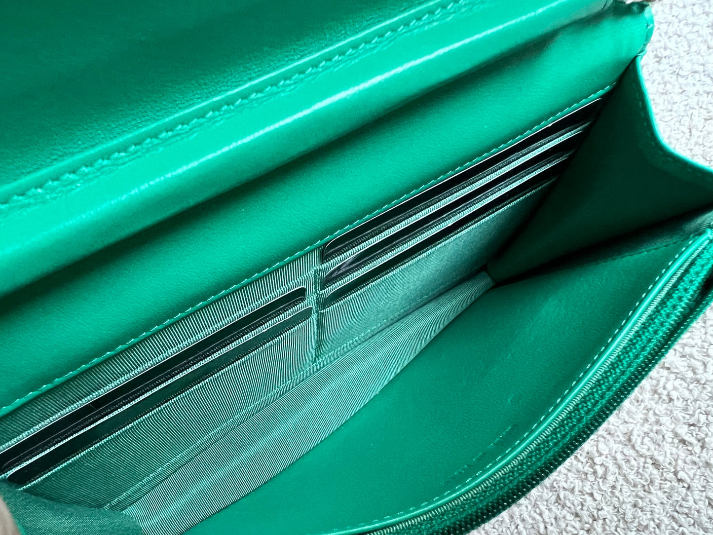 Chanel Turquoise Lambskin Wallet on Chain (RRP £2,930)