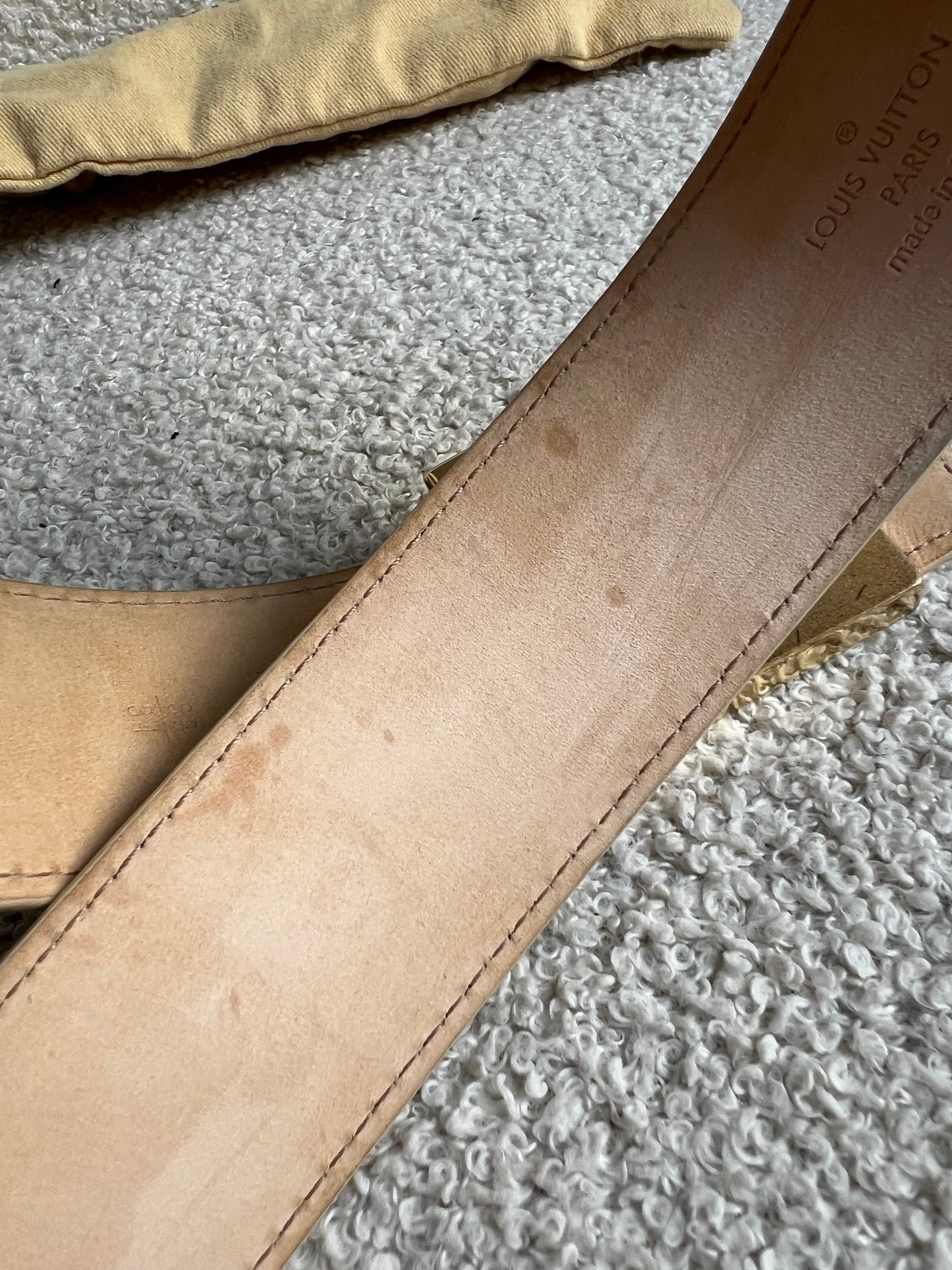 Louis Vuitton Initials Belt Damier Azur Size 85