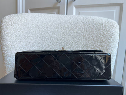 Chanel Medium Classic Flap in Black Patent Leather