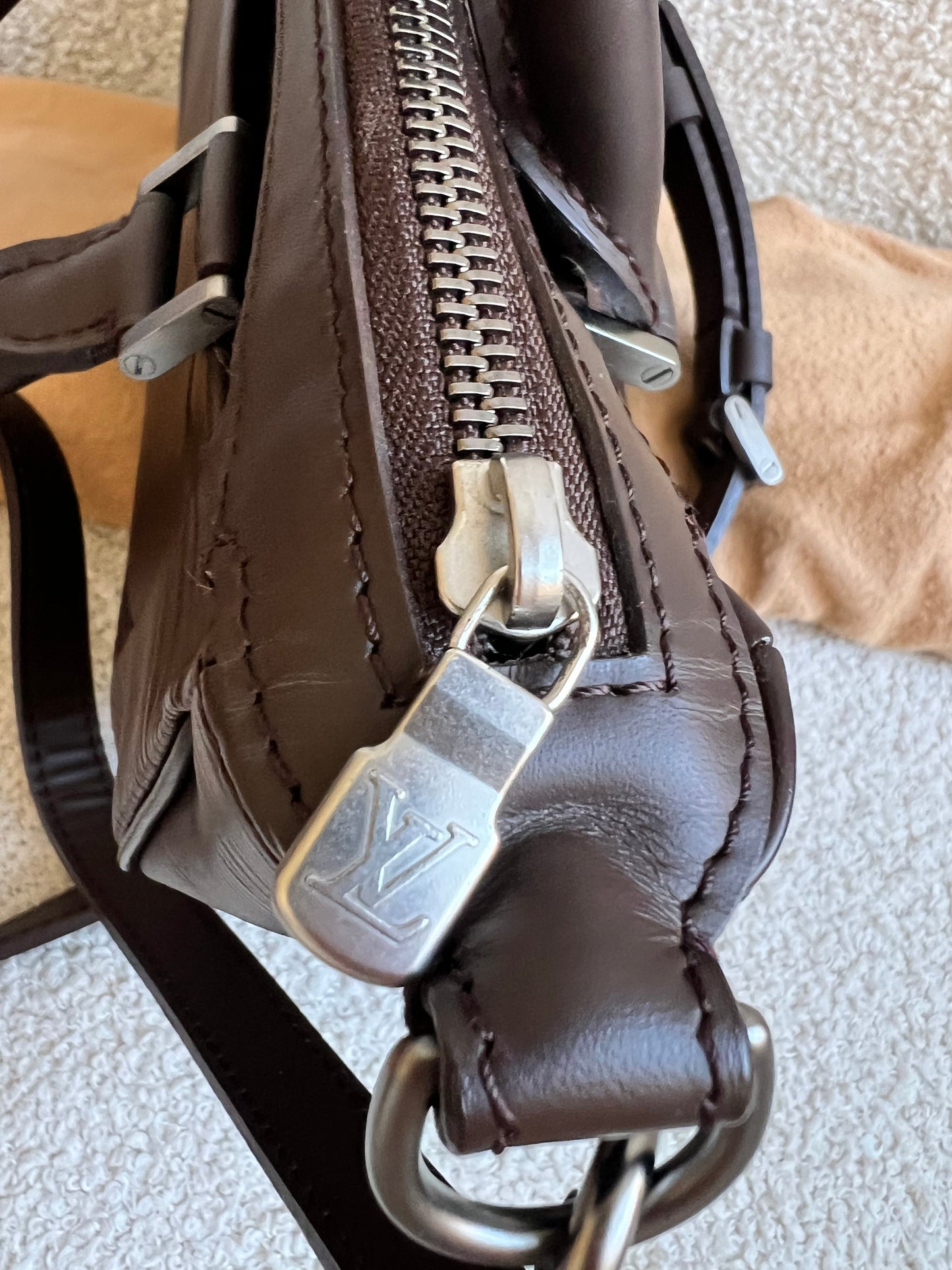 Louis Vuitton Dhanura PM Dark Brown Epi Leather