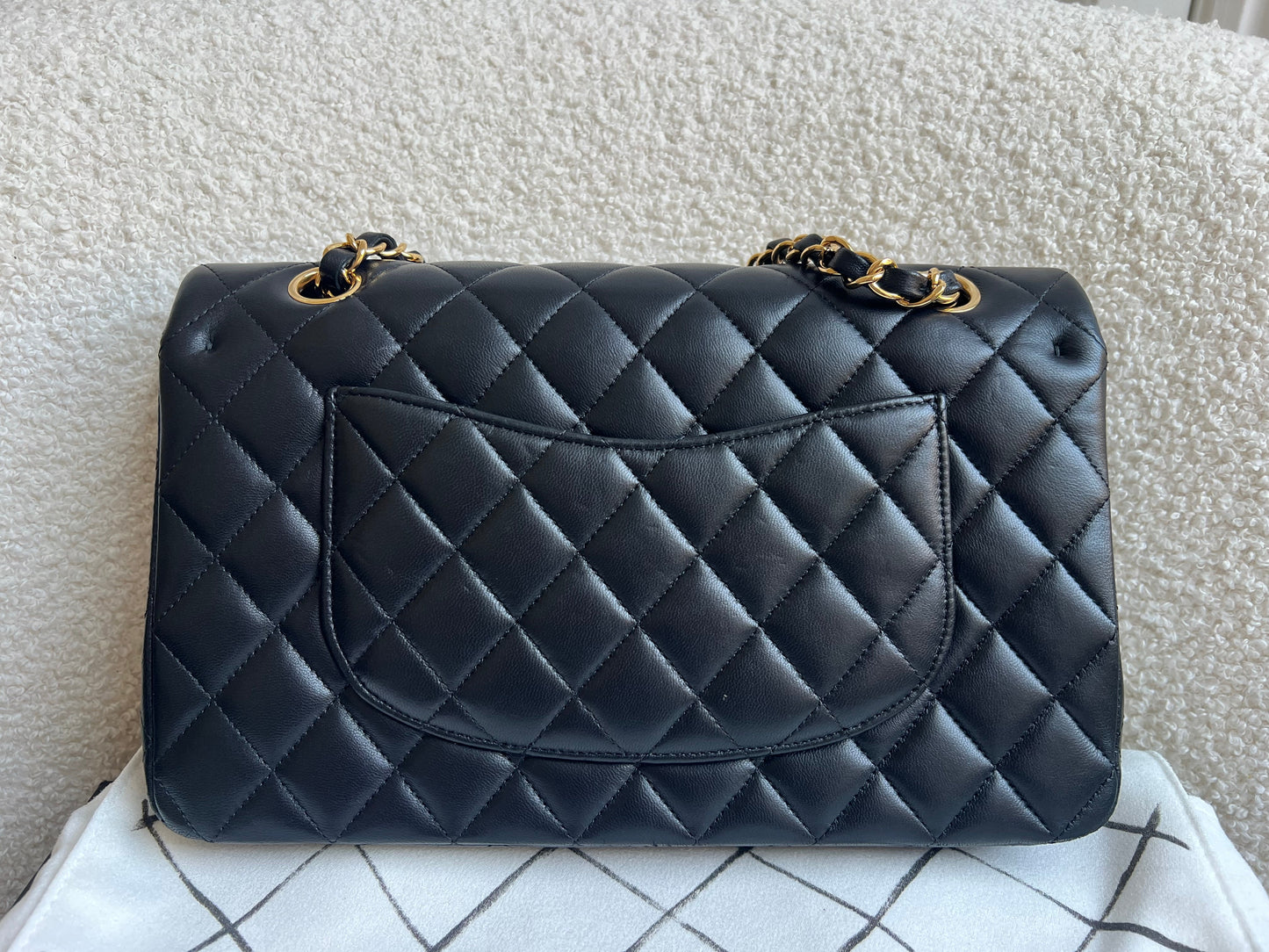 Chanel Medium Classic Flap in Black Lambskin Gold hardware (RRP £9090)