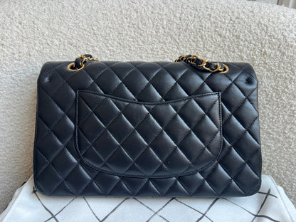 Chanel Medium Classic Flap in Black Lambskin Gold hardware (RRP £9090)