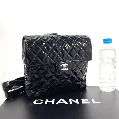Chanel Backpack Patent leather black Matrasse