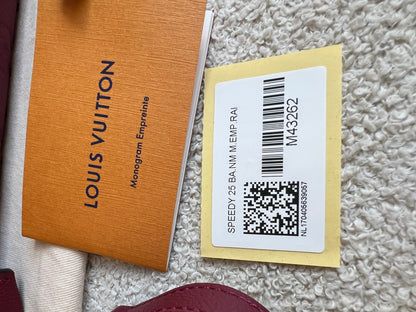 Louis Vuitton Speedy 25 Raisin Empreinte (RRP £1,840)
