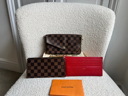 Louis Vuitton Felicie Pochette Damier Ebene (RRP £1110)