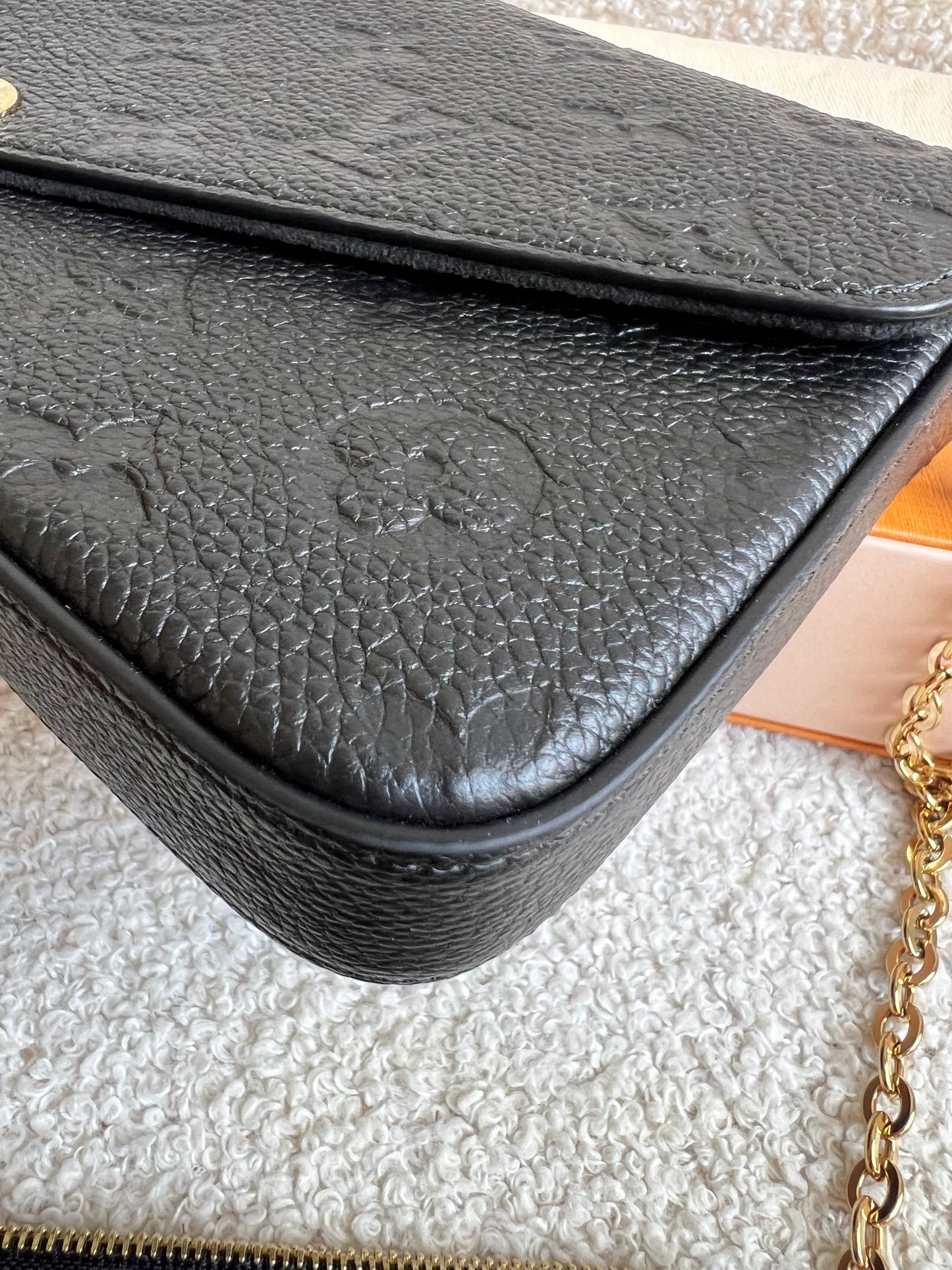 Louis Vuitton Felicie Pochette Black Empreinte Monogram (RRP £1230)