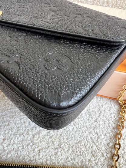 Louis Vuitton Felicie Pochette Black Empreinte Monogram (RRP £1230)