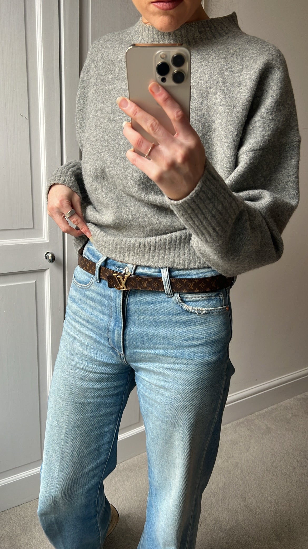 Louis Vuitton Initials Belt Monogram Size 95