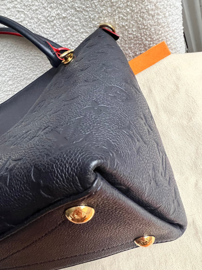 Louis Vuitton V Tote MM Navy Empreinte (RRP £2,390)