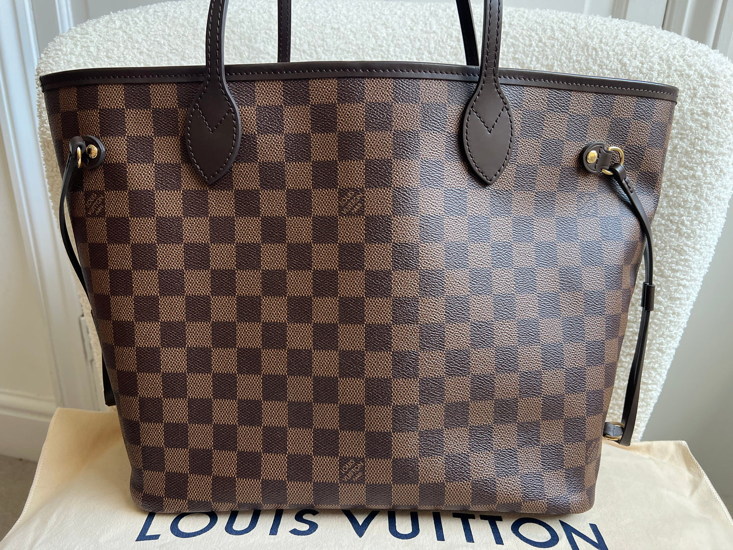 Louis Vuitton Neverfull MM Damier Ebene Cherry Interior (RRP £1,430)