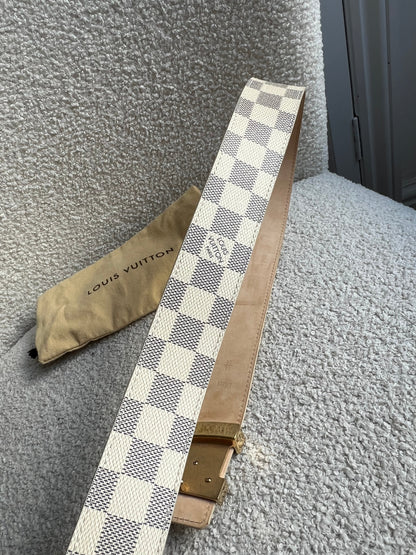 Louis Vuitton Initials Belt Damier Azur Size 85