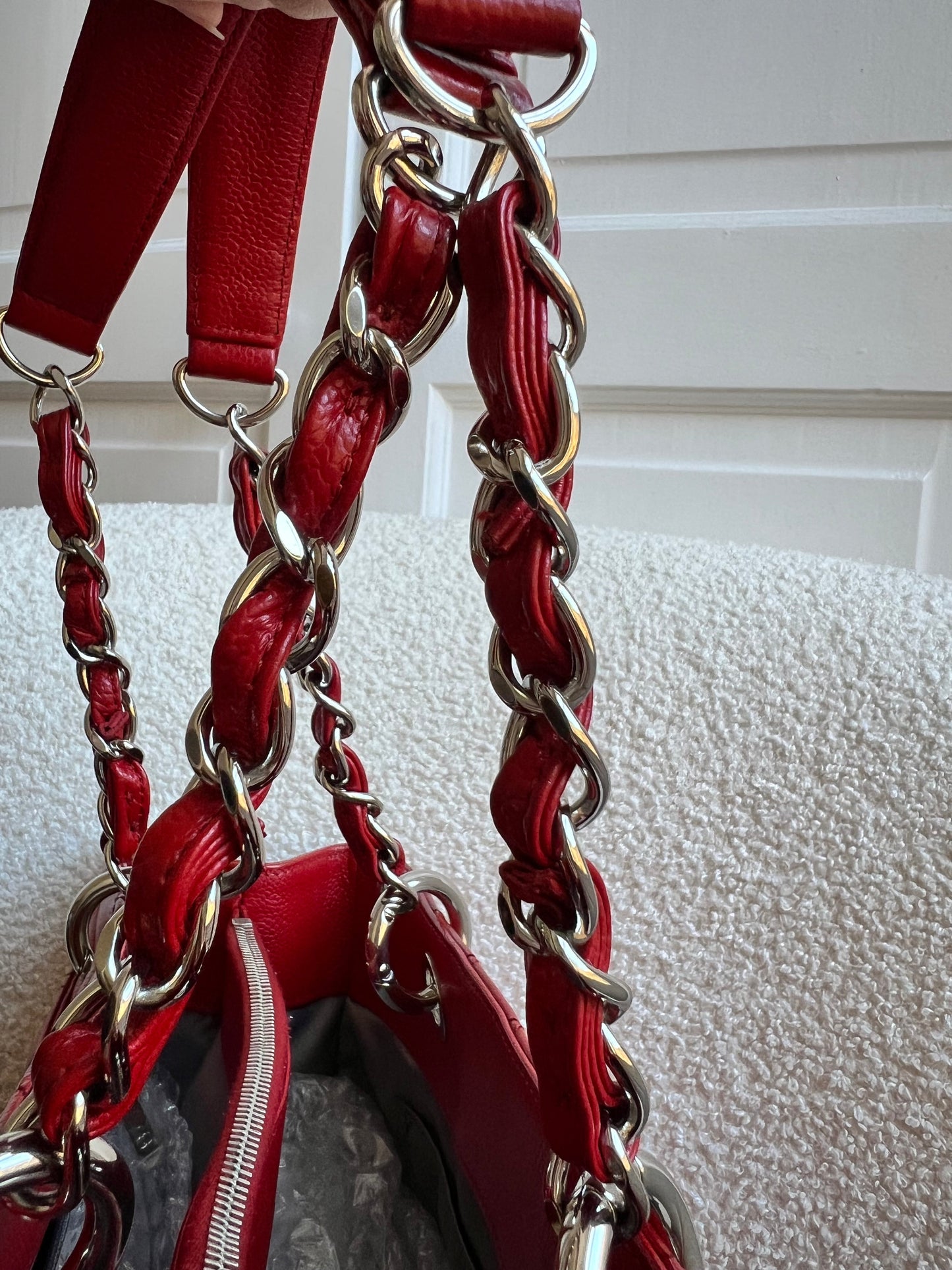 Chanel Red Caviar Grand Shopper Tote (GST)